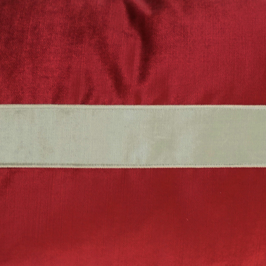 D.V. KAP HOME 14" x 24" Iridescence Band Lumbar Pillow - Ruby Band / Ribbon - 3385-R-1424