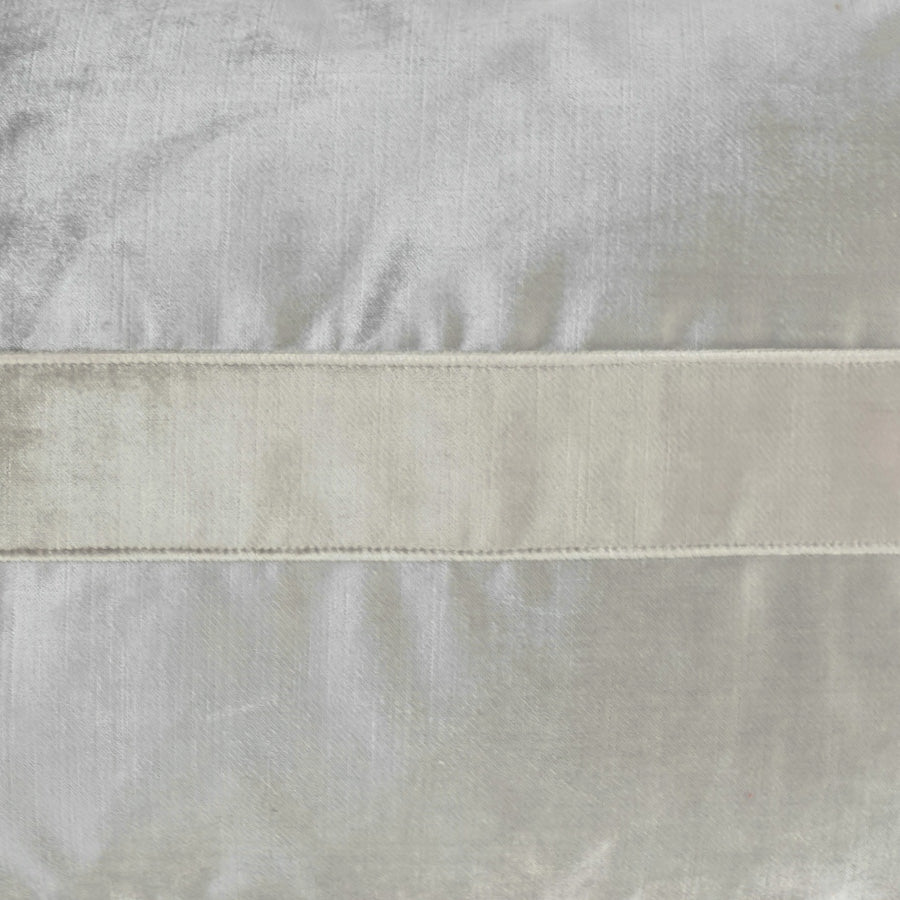 D.V. KAP HOME 14" x 24" Iridescence Band Lumbar Pillow - Silver Band / Ribbon - 3385-S-1424