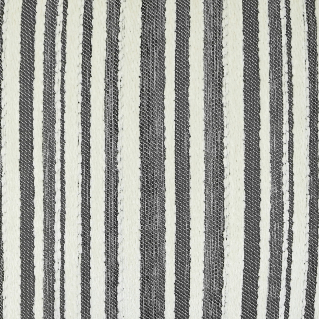D.V. KAP HOME 24" x 24" Marisol Pillow - Charcoal Stripes - 3426-C-2424