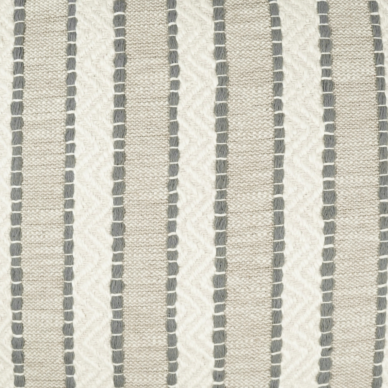 D.V. KAP HOME 24" x 24" Inca Trail Pillow - Fog Global, Stripes - 3437-F-2424