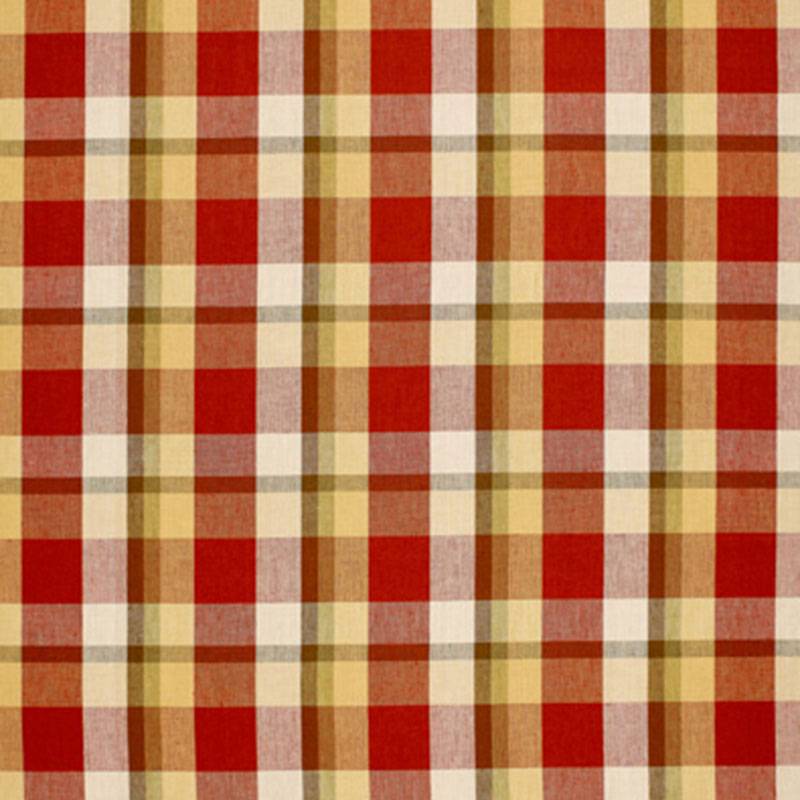 SCHUMACHER CHROMA AUGUSTA LINEN PLAID PATTERN WOVENS PATTERN WOVENS ORCHARD - 3484000
