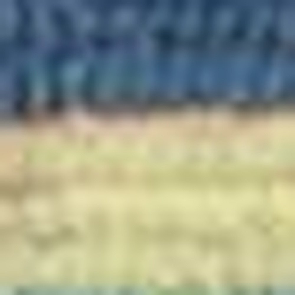 8' Blue Round Striped Indoor Outdoor Area Rug