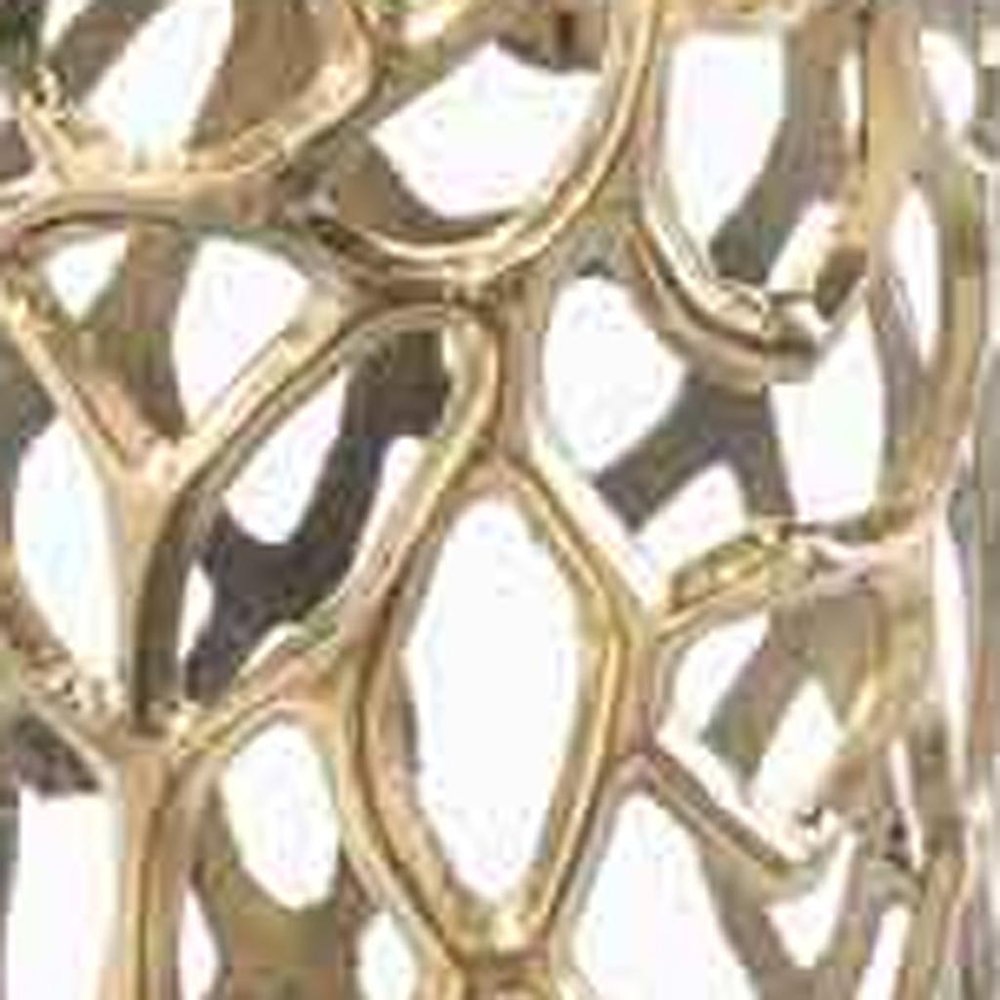 40" Aluminum Gold Twigs Cylinder Floor Vase