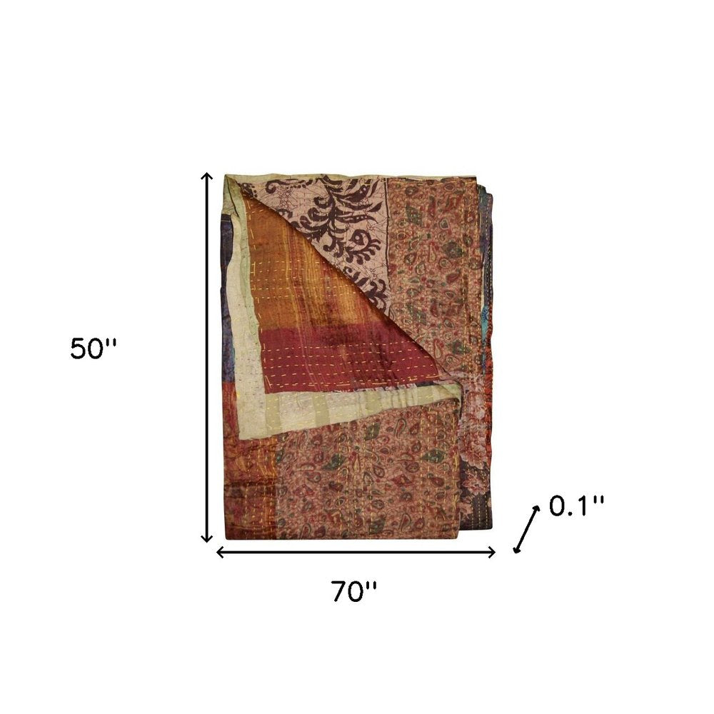50" X 70" Silk Multicolor Throws