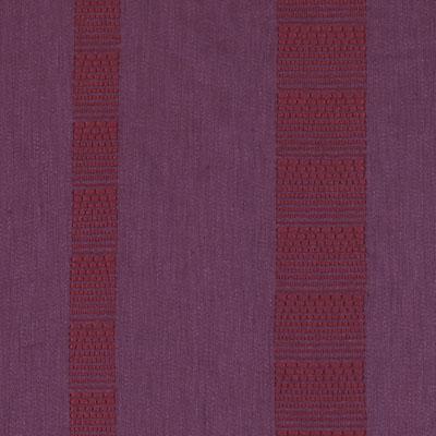 Purple woven fabric with vertical maroon textured stripe panels.