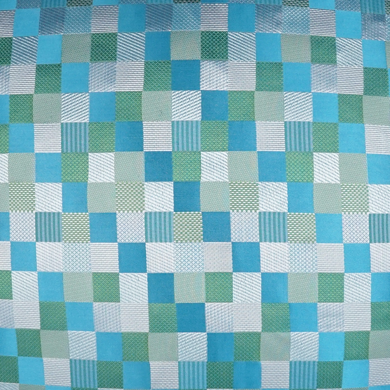 D.V. KAP HOME 24" x 24" Cubit Pillow - Aqua Modern, Plaid - Check - 3604-A-2424