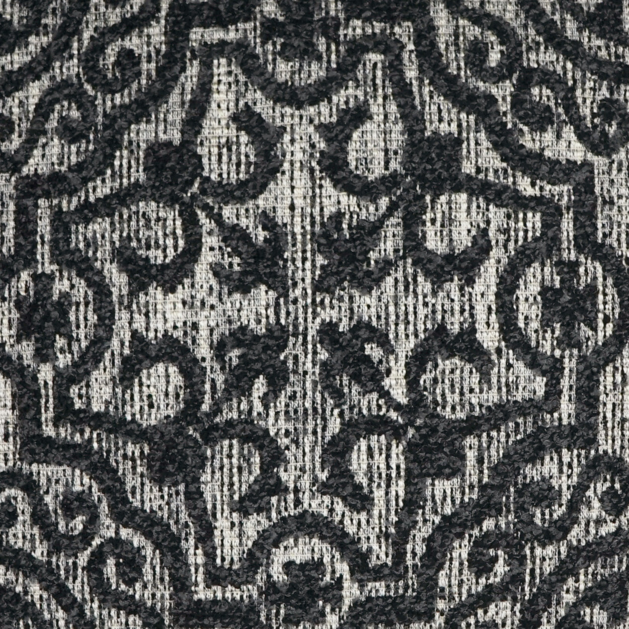 D.V. KAP HOME 3609-YARD Linz Fabric Traditional Black, Grey - Linz