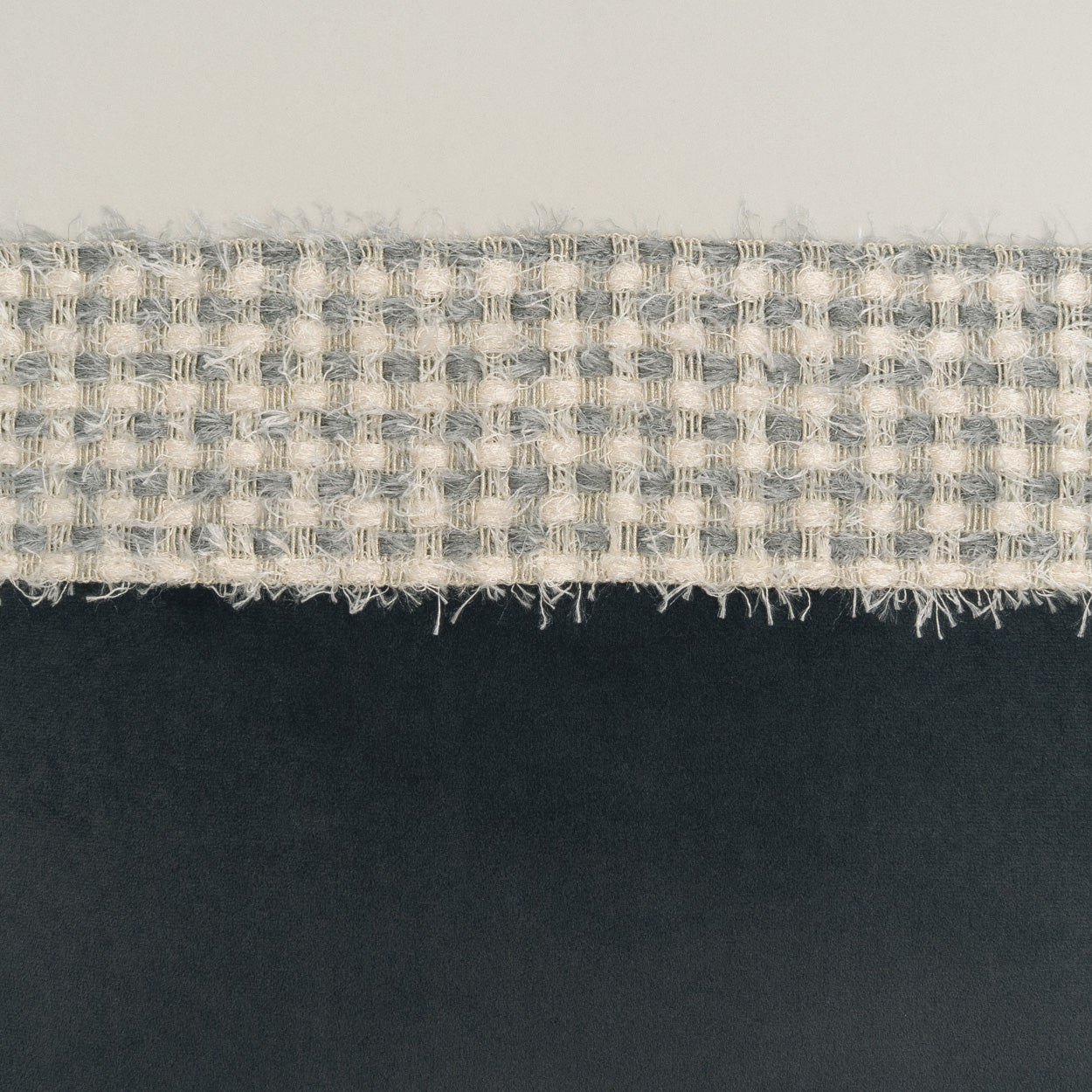 D.V. KAP HOME 24" x 24" Fuzzy Pillow - Stone Traditional, Band / Ribbon - 3692-S-2424