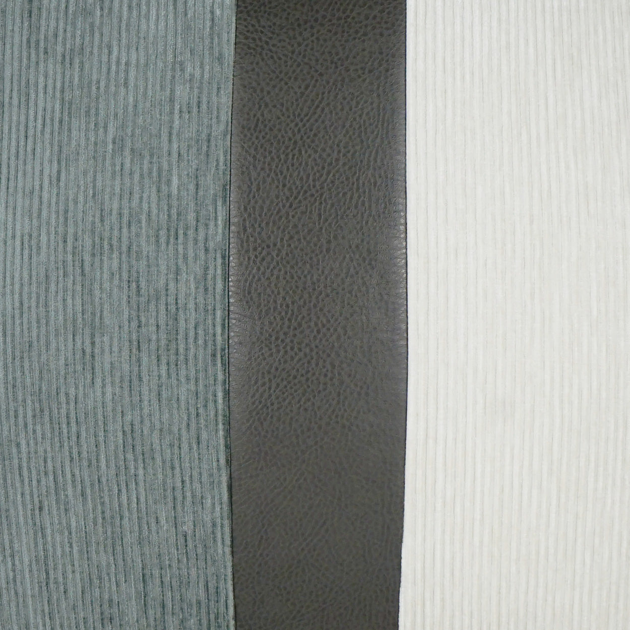 D.V. KAP HOME 24" x 24" Ridges Band Pillow - Haze/Ivory Color Block, Band / Ribbon - 3705-HI-2424