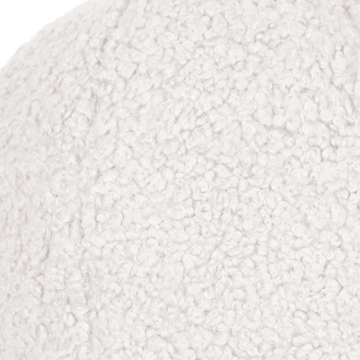 D.V. KAP HOME 12" x 12" Poodle Ball Pillow - Cloud Solid, Faux Fur - 3735-C-1212