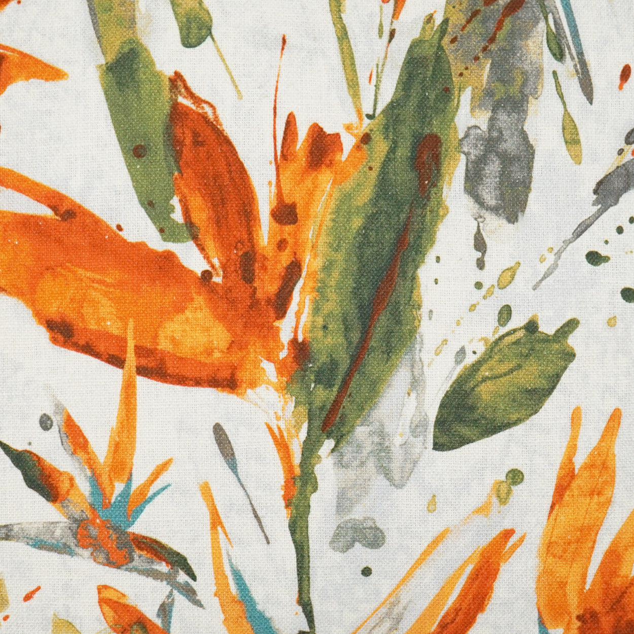 D.V. KAP HOME 3743-M-YARD Marlot Fabric - Mango Beach, Floral Orange, Green - Marlot