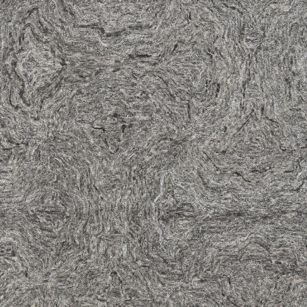3' X 5' Gray And Dark Gray Abstract Hand Tufted Area Rug