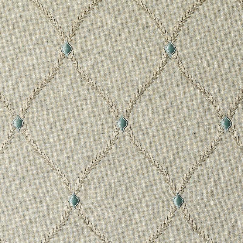 Duralee Da61586 | 693-Natural/Aqu Drapery - 376184