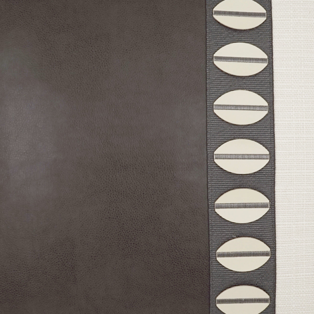 D.V. KAP HOME 24" x 24" Paros Pillow - Ivory Traditional, Band / Ribbon - 3774-I-2424