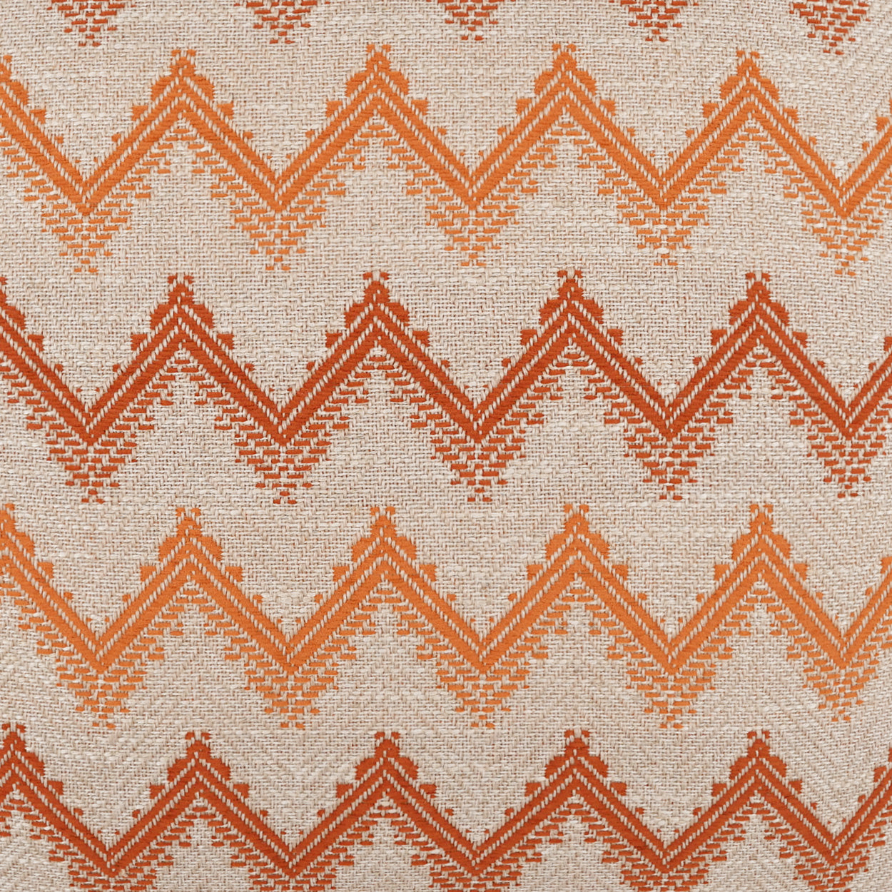 D.V. KAP HOME 3786-P-YARD Parquet Fabric - Paprika Global, Chevron Orange, Copper - Parquet