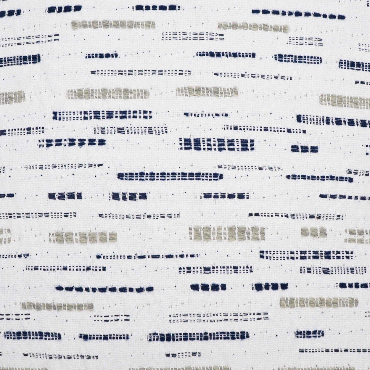 D.V. KAP HOME 3802-YARD Clarity Fabric Beach, Stripes White, Navy - Clarity