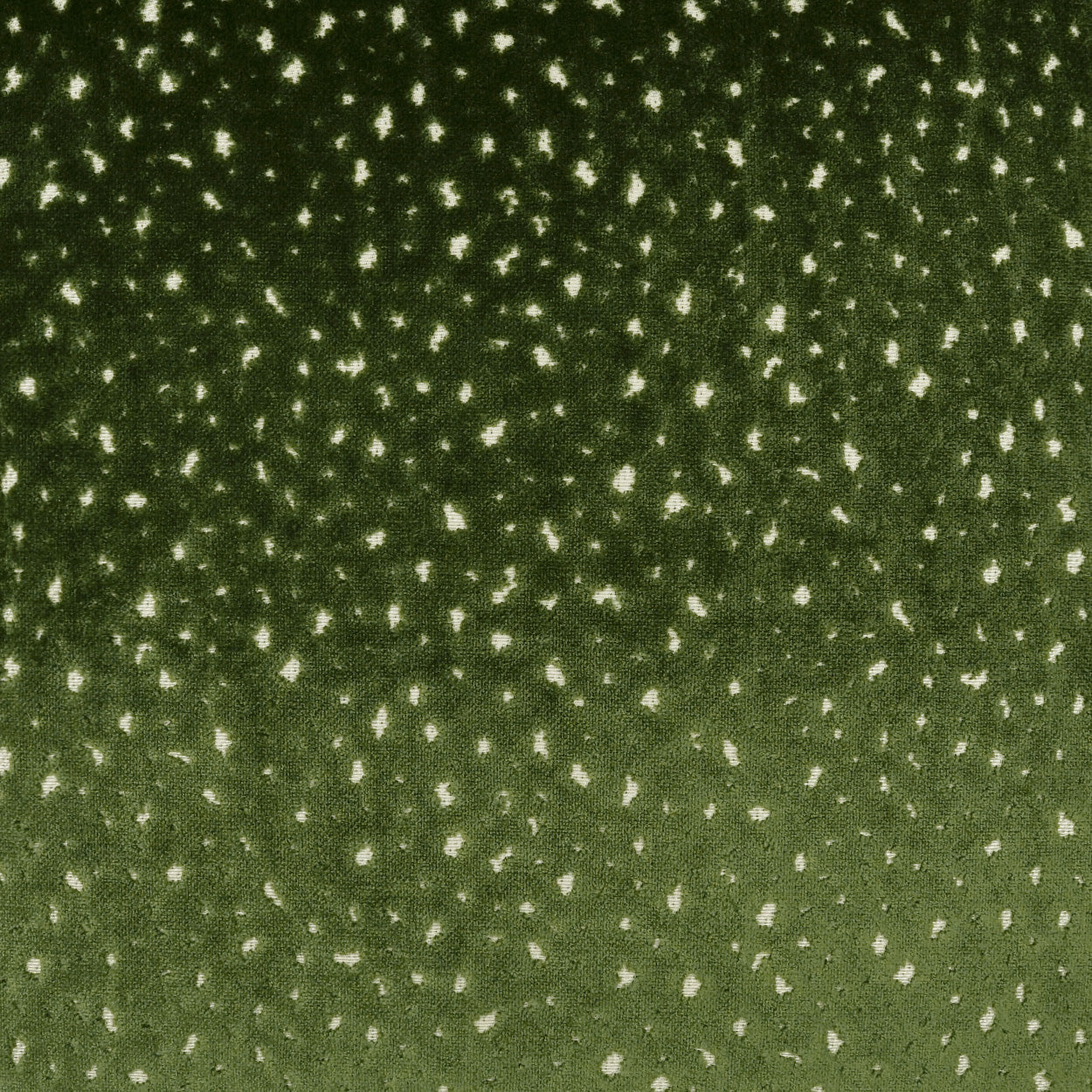 Olive green speckled fabric with tiny white flecks on a 24 x 24 pillow.