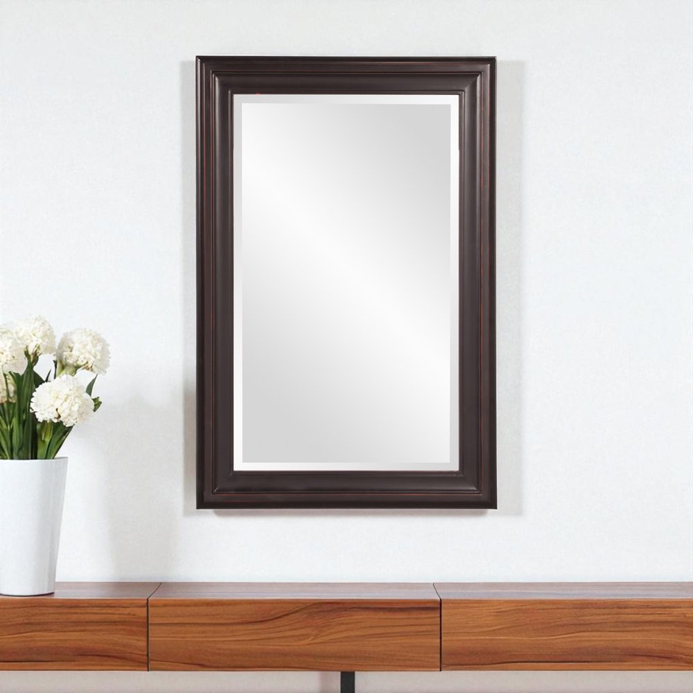 33" Bronze Wood Accent Mirror