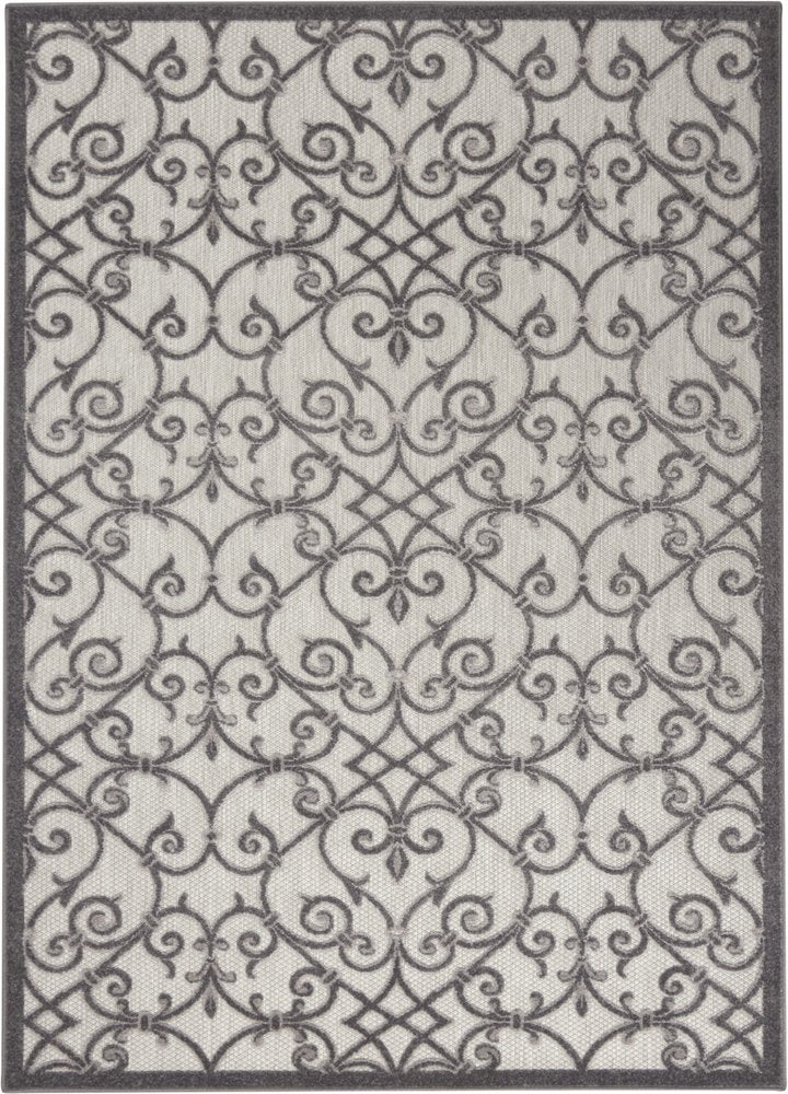 8' X 11' Gray Indoor Outdoor Area Rug