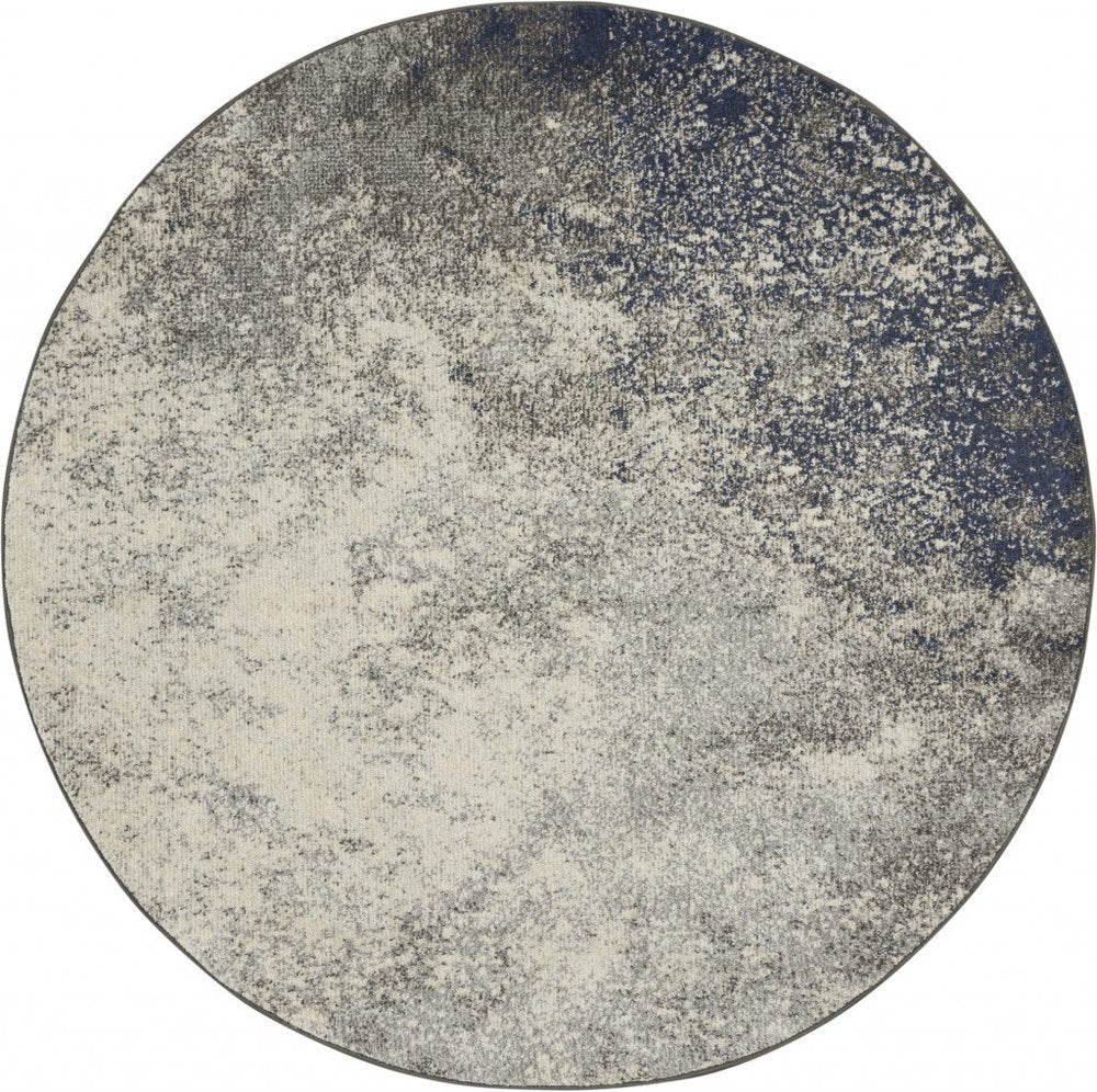 4' X 6' Gray And Ivory Abstract Area Rug