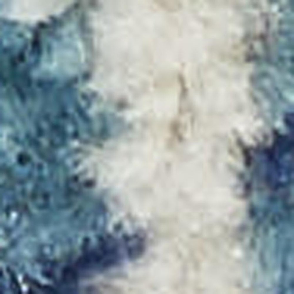 8' Navy Blue And Ivory Tribal Runner Rug