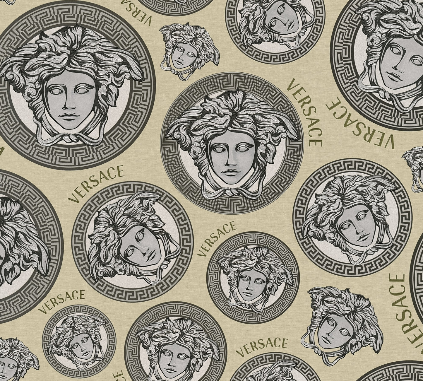 Versace Versace Volume 5 Monarch Medallion Contemporary Warm Neutrals & Beiges - 386114X
