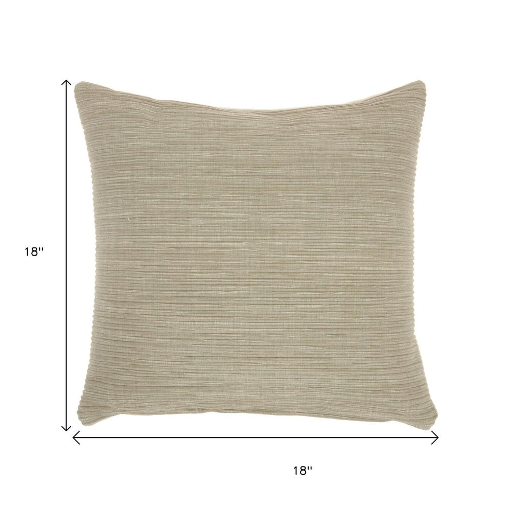 Taupe Distressed Stripes Throw Pillow