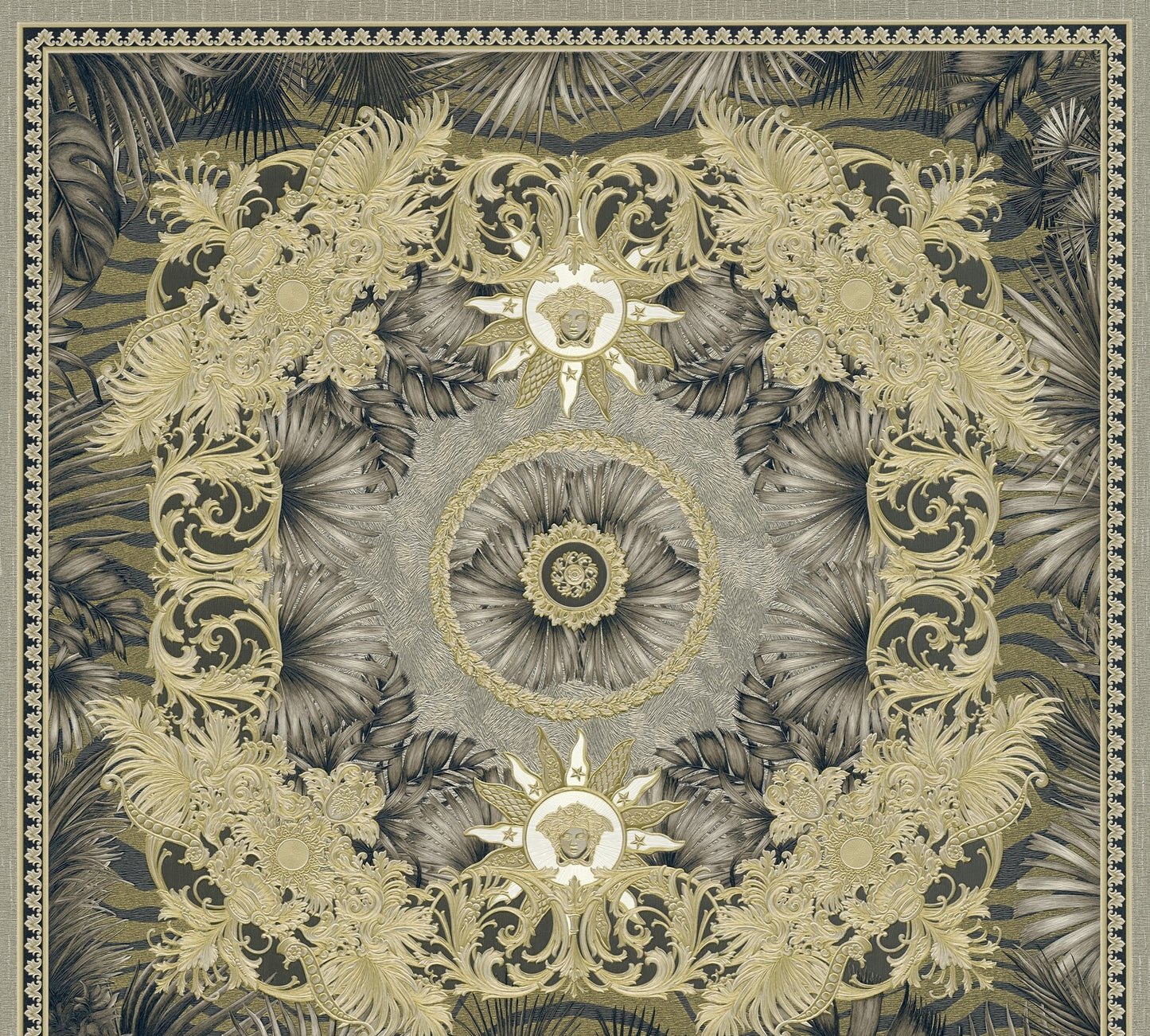 Versace Versace Volume 5 Mirage Medallion Contemporary Grays - 387035X