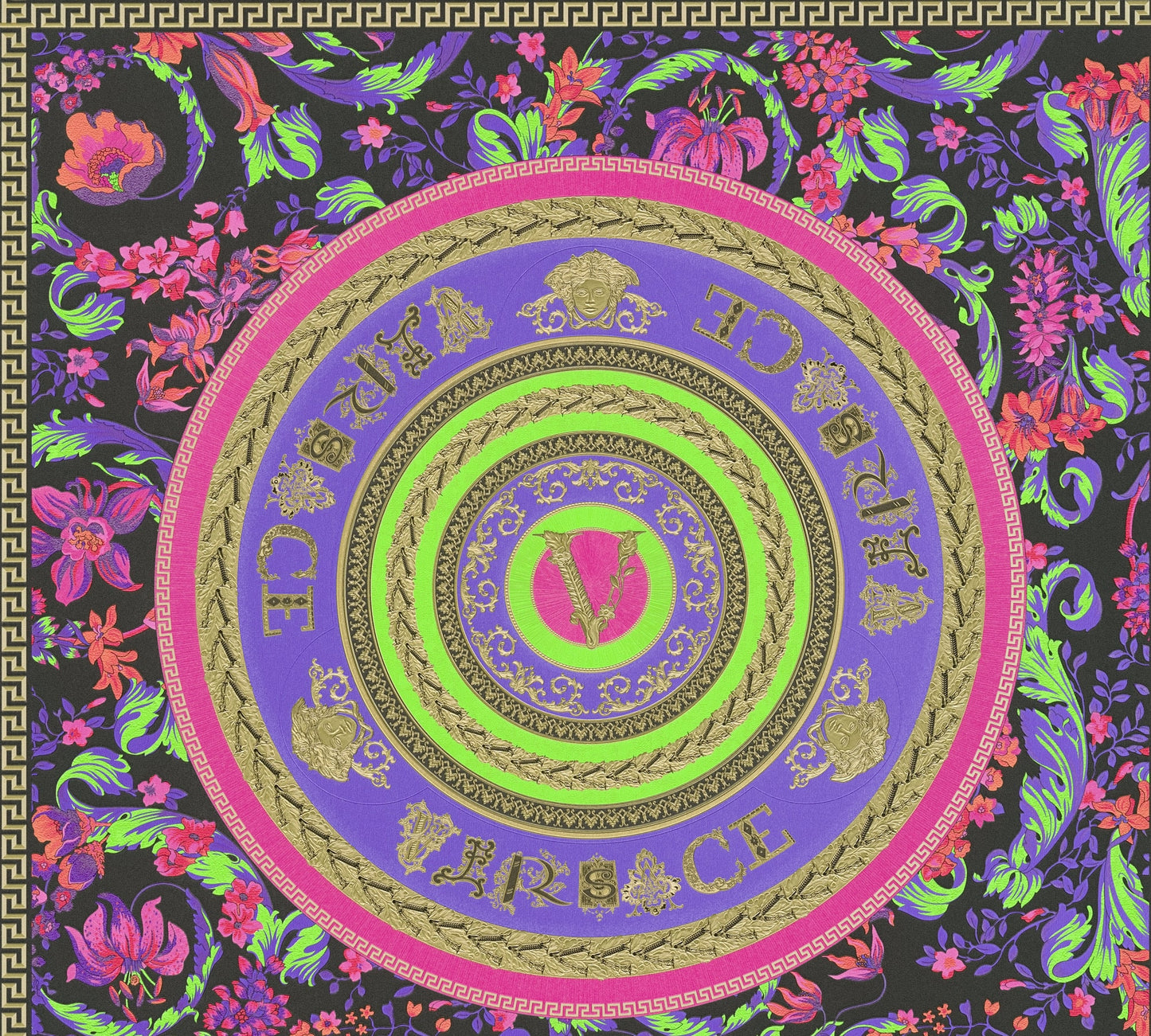 Versace Versace Volume 5 Ember Medallion Contemporary Multicolored - 387051X