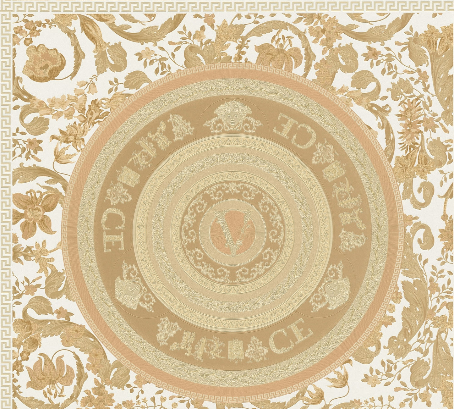 Versace Versace Volume 5 Ember Medallion Contemporary Yellows & Golds - 387054X