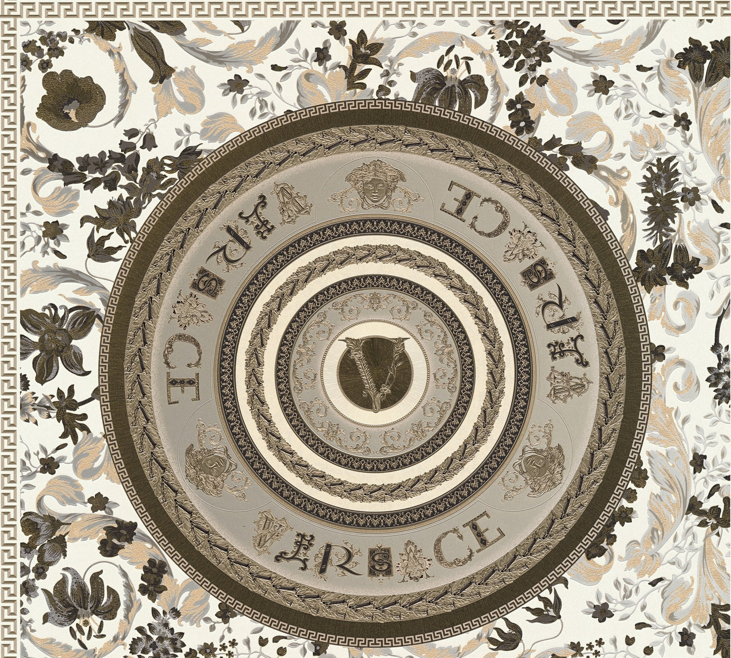 Versace Versace Volume 5 Ember Medallion Contemporary Grays - 387056X