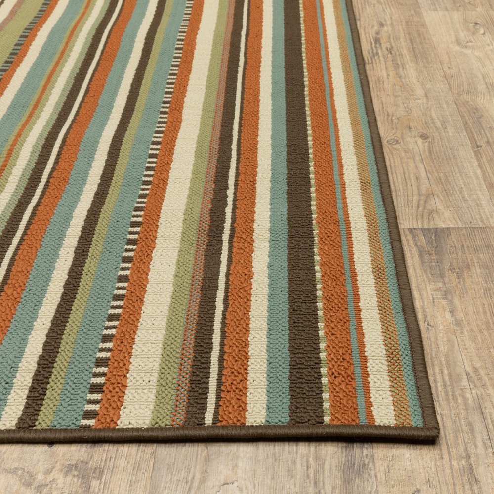 8' X 11' Green Indoor Outdoor Area Rug