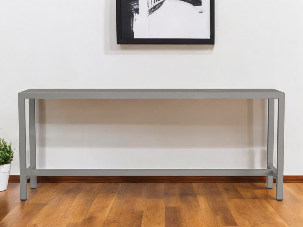 44" Silver Iron Bench