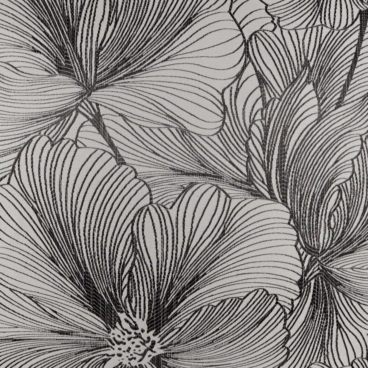 D.V. KAP HOME 3936-S-YARD Delhi Fabric - Smoke Floral, Glam, Transitional Silver - Delhi