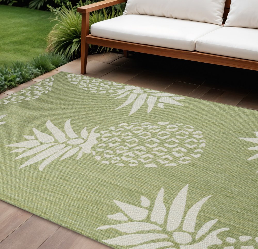 8' X 10' Green Indoor Outdoor Area Rug