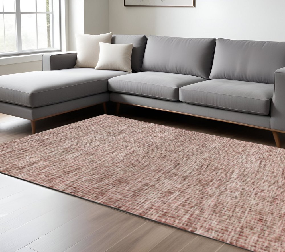 9' X 12' Brown Detailed Weave Area Rug