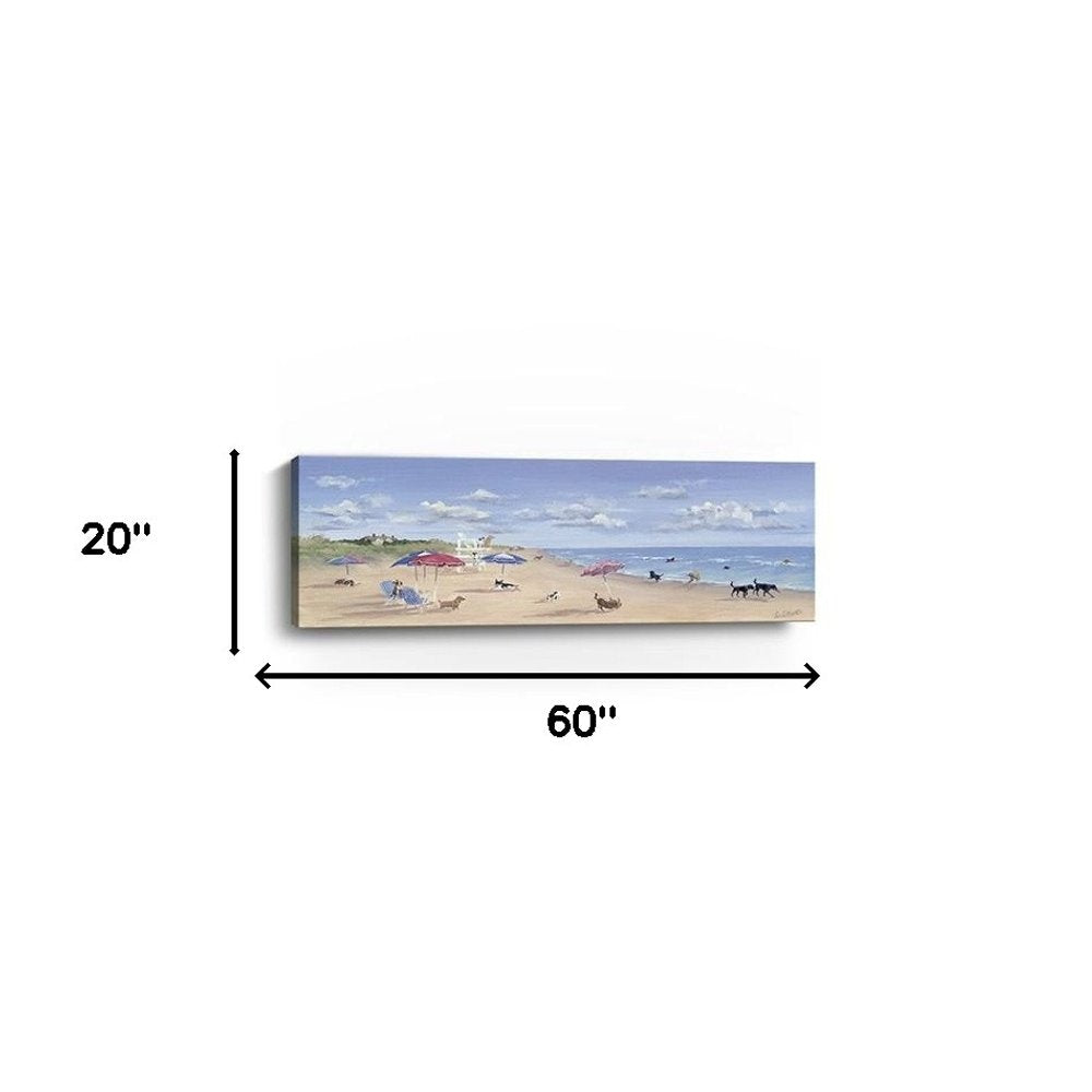 Dogs Rule The Beach Unframed Wall Art