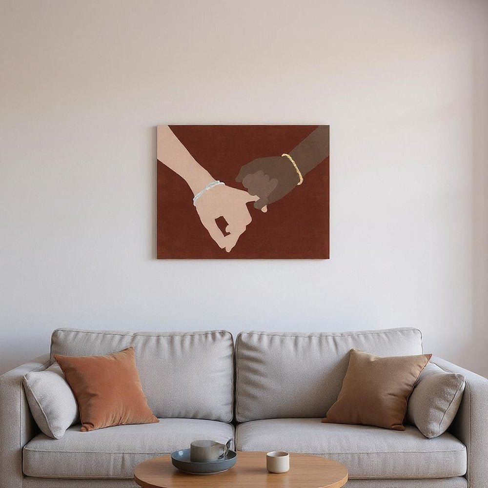 16" x 20" Pinky Swear Friendship Promise Canvas Unframed Wall Art