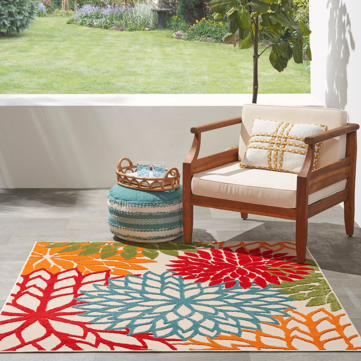 Nourison Rugs Nourison Home Tropical 5' X Square - 099446060792
