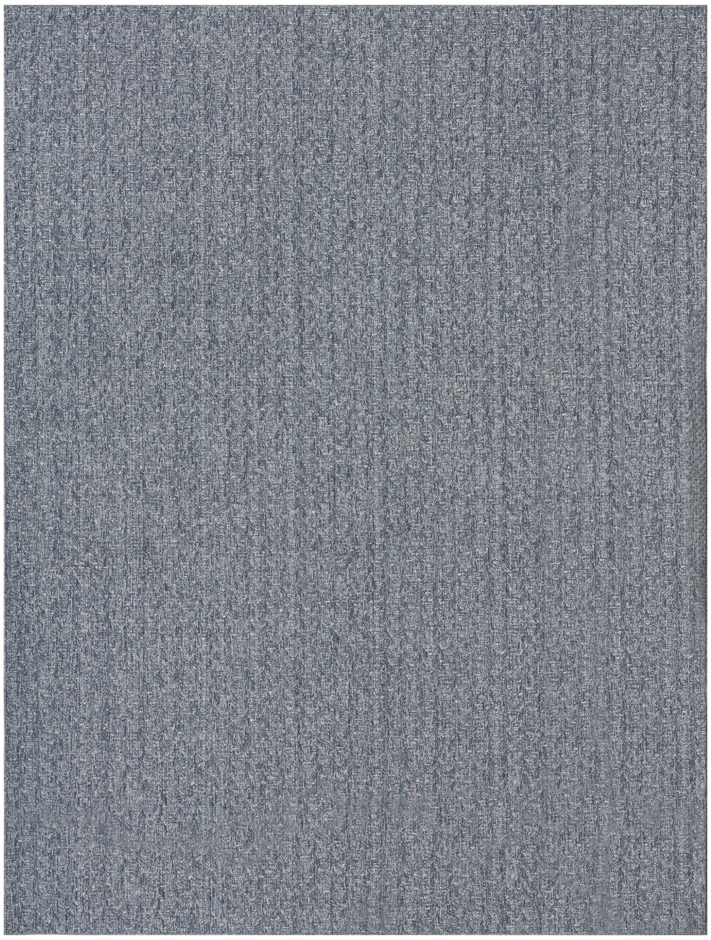 Blue-gray textured rug with subtle heathered pattern; rectangular, flat-weave style for modern living spaces.