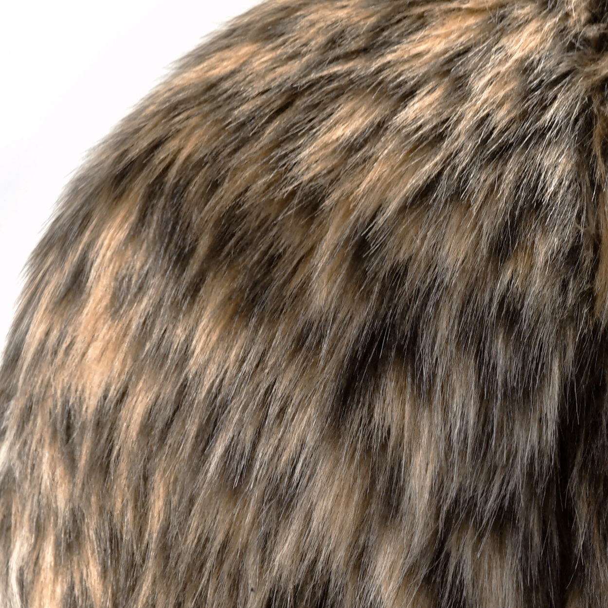 D.V. KAP HOME 12" x 12" Fur Ball Pillow - Margay Faux Fur, Animal - 4065-M-1212