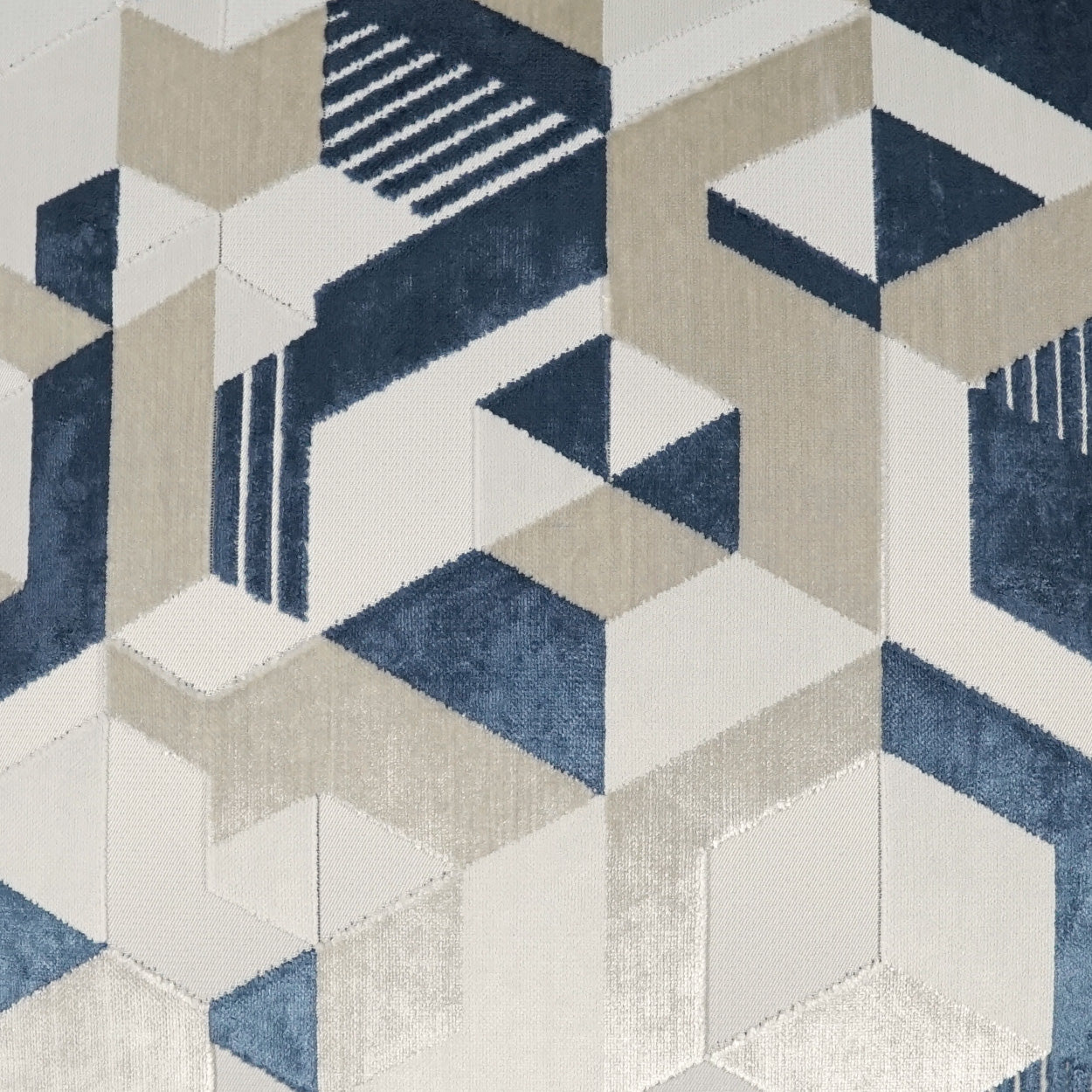 D.V. KAP HOME 24" x 24" Delaware Pillow - Blue Geometric, Modern, Abstract, Glam - 4144-B-2424