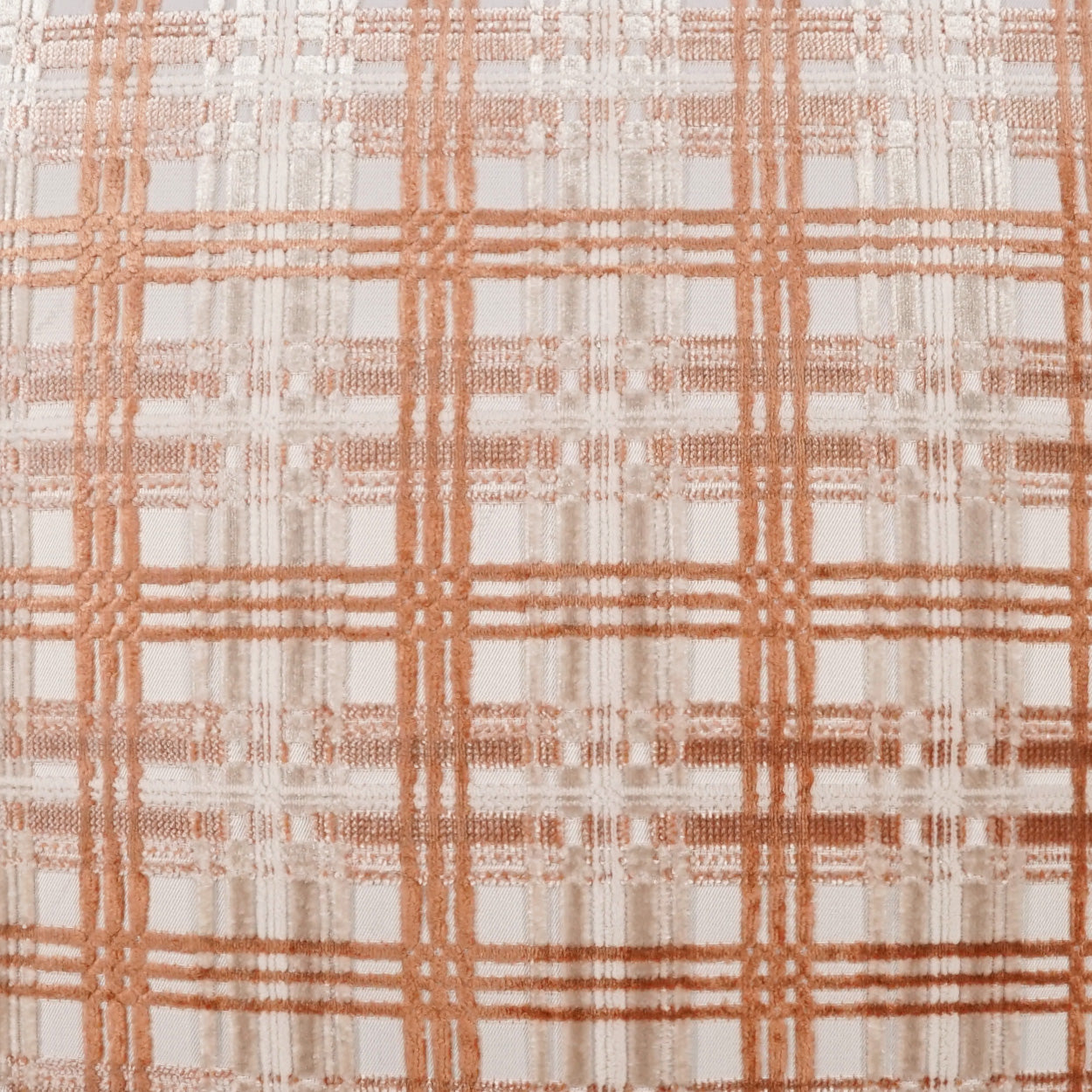 D.V. KAP HOME 24" x 24" Cotati Pillow - Salmon Plaid - Check, Glam, Transitional - 4145-S-2424