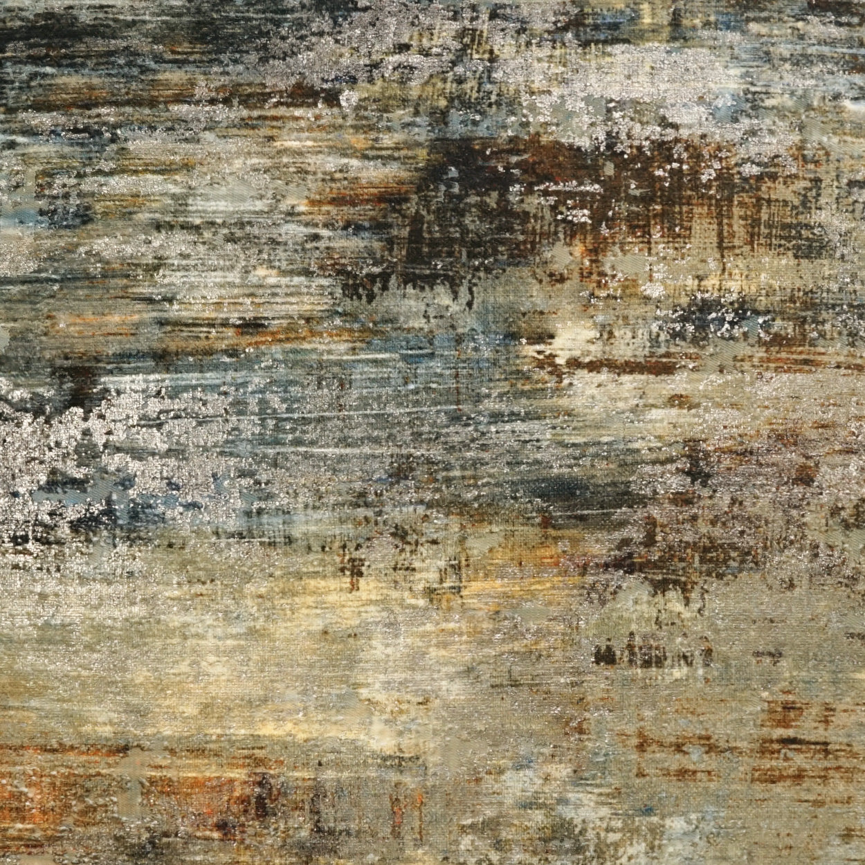 D.V. KAP HOME 4146-G-YARD Serston Fabric - Green Abstract, Transitional, Glam Green, Multi - Serston