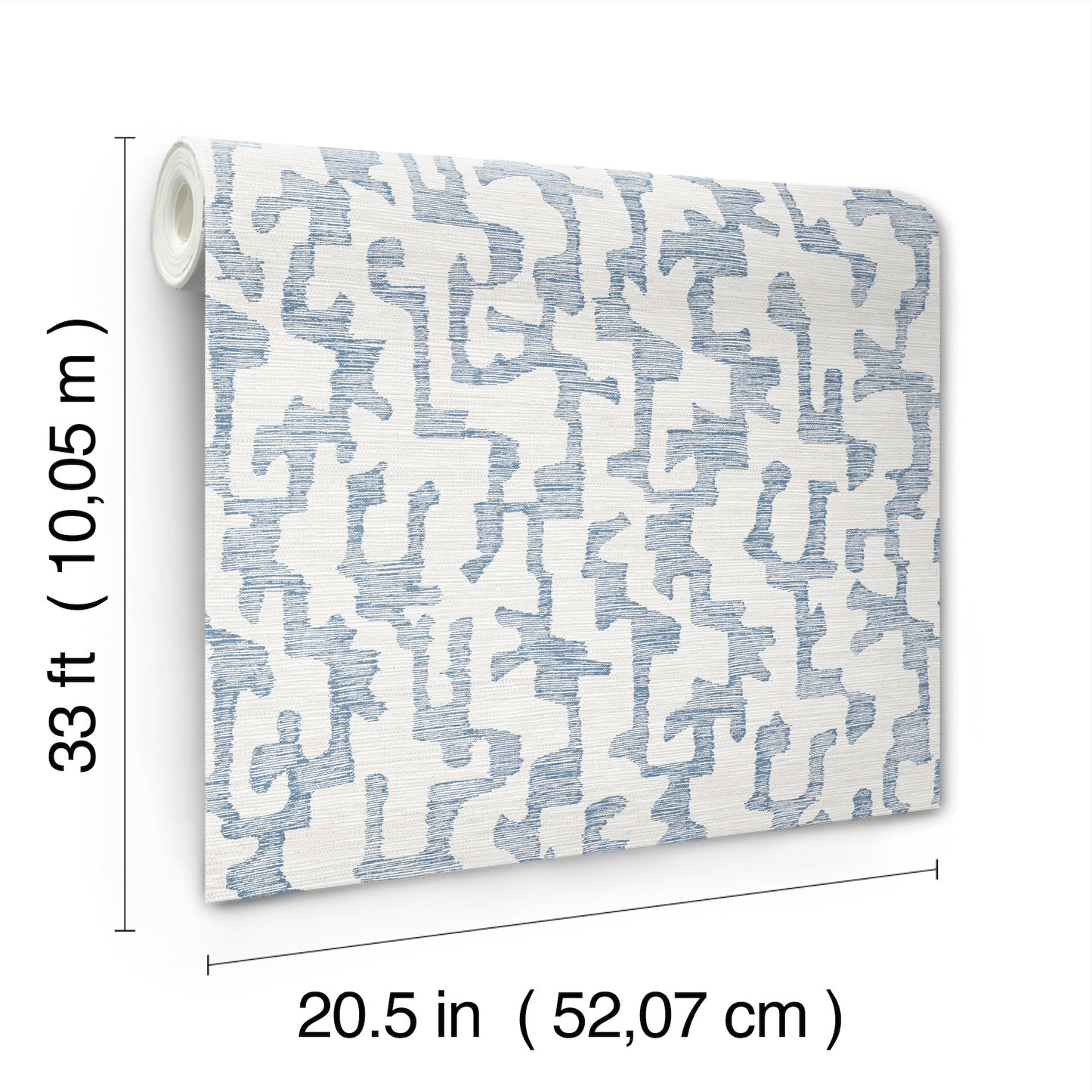 York Wallcoverings A-Street Prints Cipher Blue Geometric Faux Grasscloth Wallpaper Abstract Modern Blue Wallpaper - 4177-27701