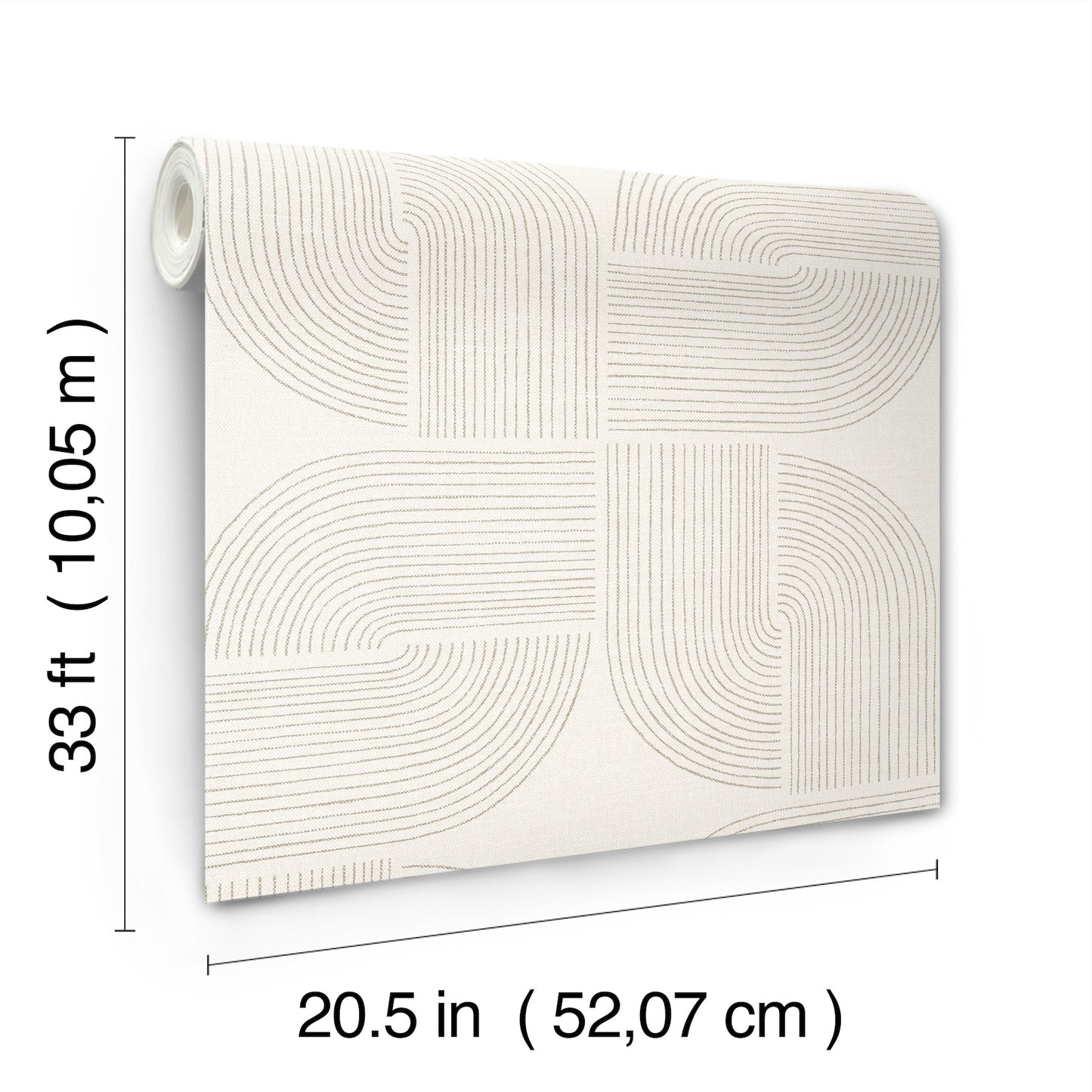 York Wallcoverings A-Street Prints Savoye Brown Spiral Arches Wallpaper Graphics Retro Brown Wallpaper - 4177-27724