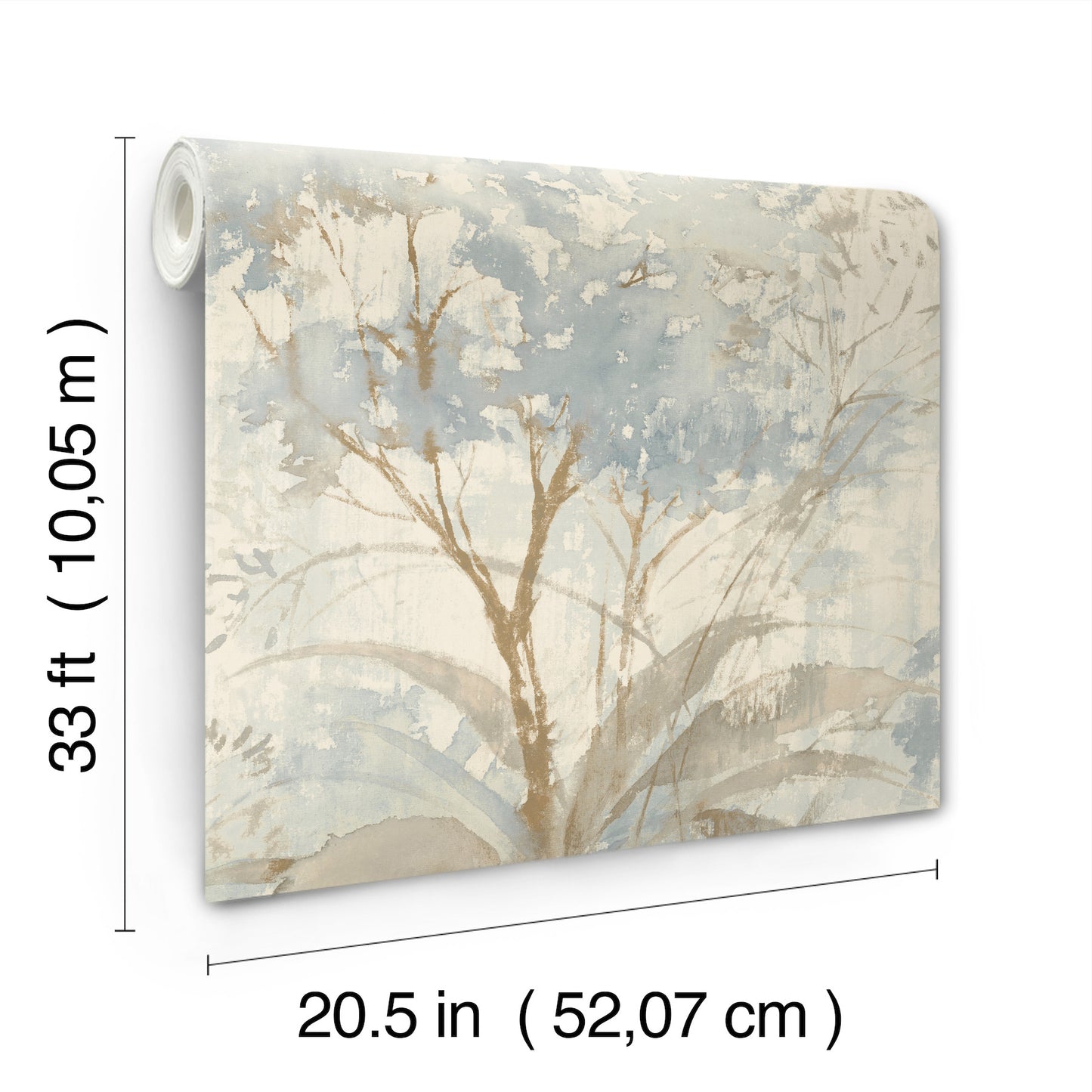 York Wallcoverings A-Street Prints Mistwood Blue Forest Wallpaper Botanical Modern Blue Wallpaper - 4177-27749