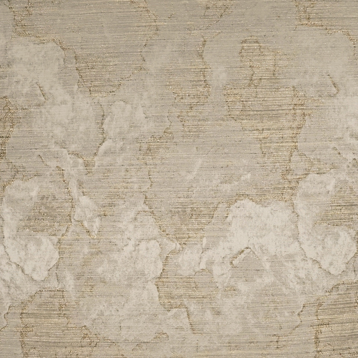 Beige damask pillow cover with cream cloud-like floral motif; jacquard woven fabric.