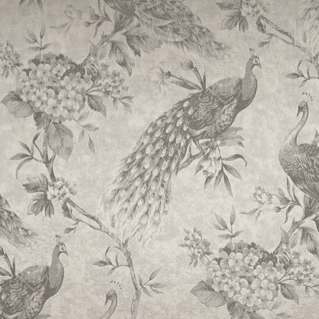 D.V. KAP HOME 4191-S-YARD Rococo Fabric - Smoke Traditional, Novelty, Animal Silver - Rococo