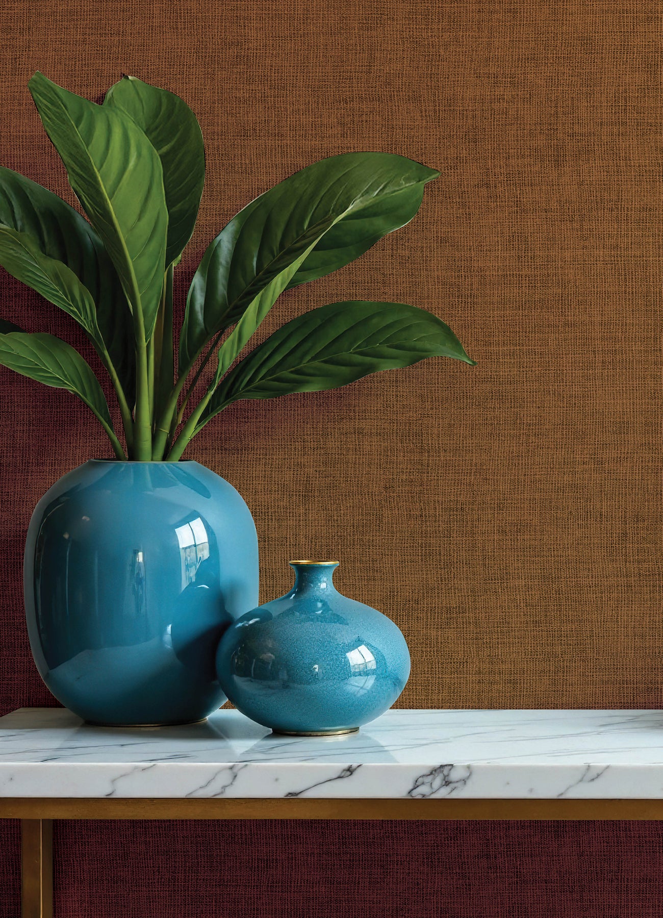 York Wallcoverings A-Street Prints Alba Copper Open Weave Wallpaper Graphics Transitional Copper Wallpaper - 4193-7409